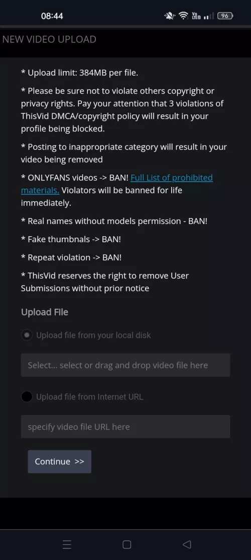 Uploading videos on Thisvid by RoaringFour