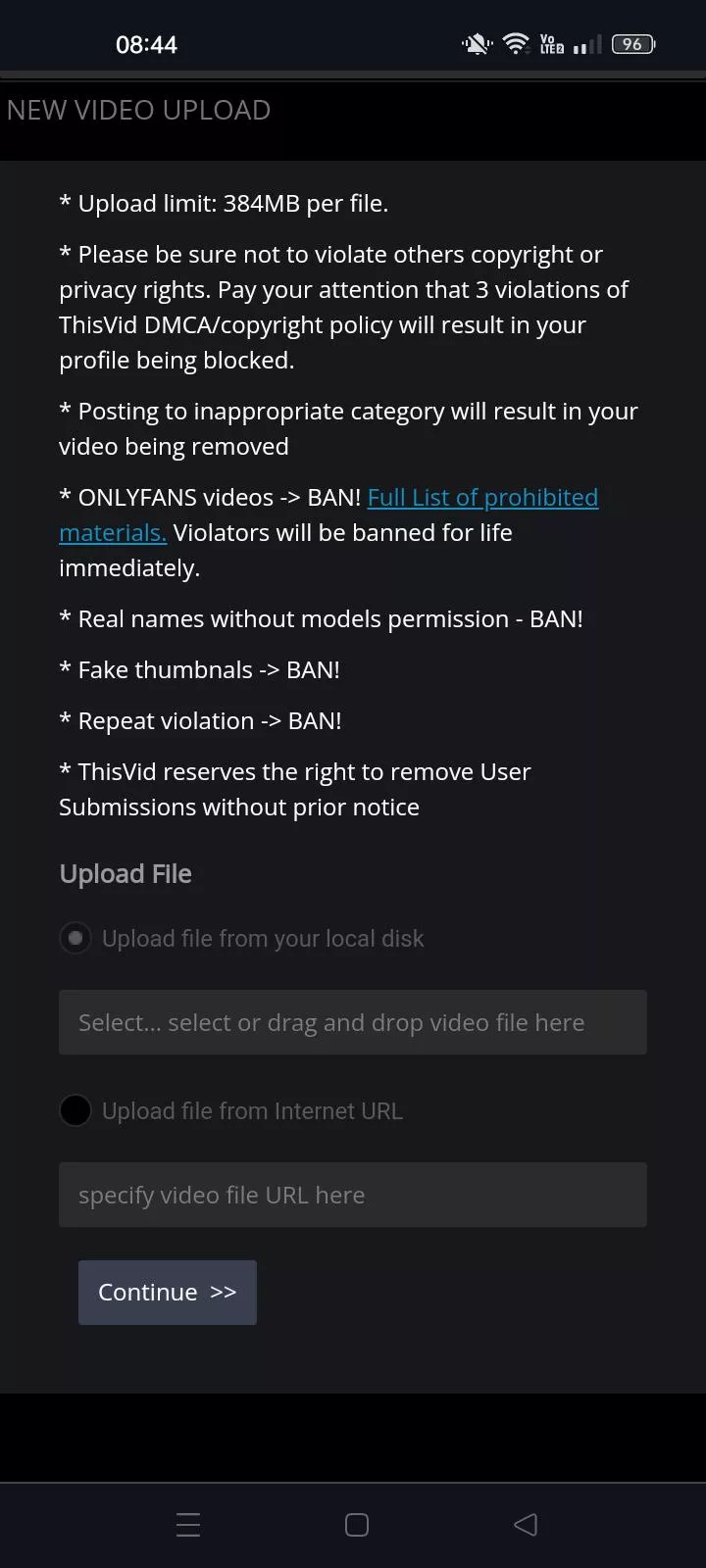 Uploading videos on Thisvid posted by RoaringFour