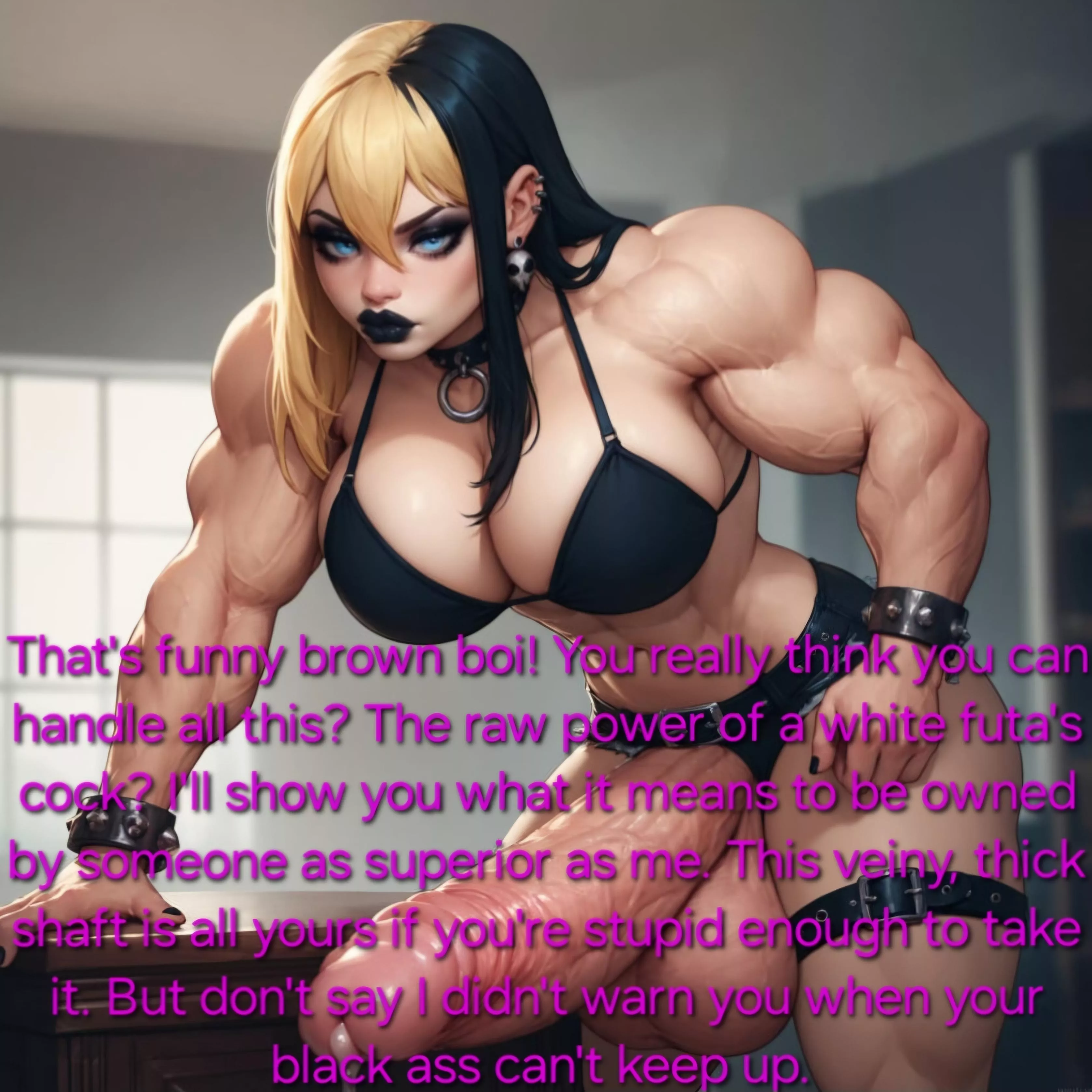 BWC Dommy Mommy. Are you stupid enough? [Art Generated by SHENNRU] posted by The_Niche_RP_Guy