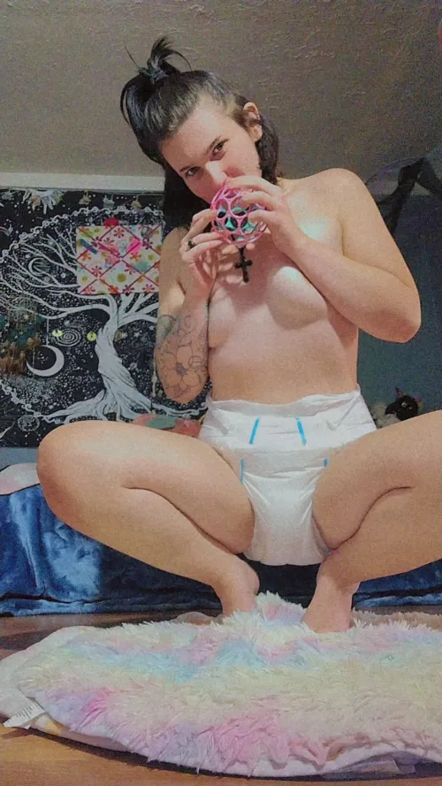 Wanna have a diaper playdate hehe  by tattedbabie