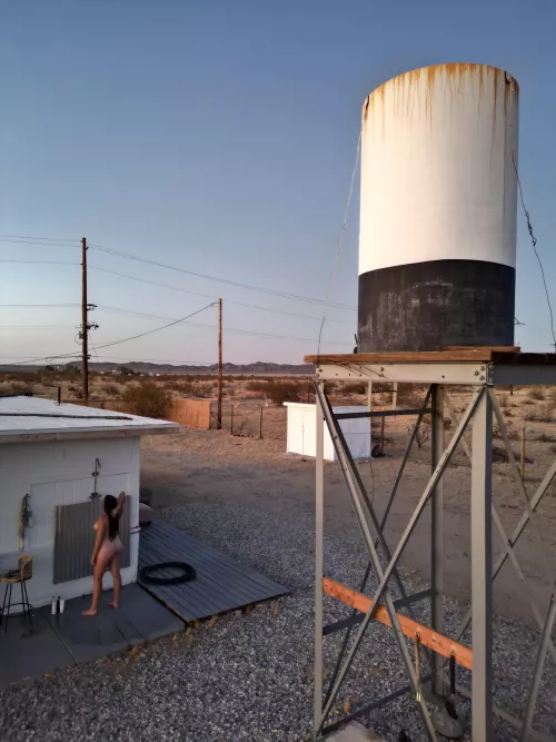 Outdoor showers > indoor showers by hikingnakedcouple