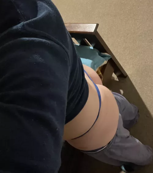 Pants down thong is out! by mdblanken