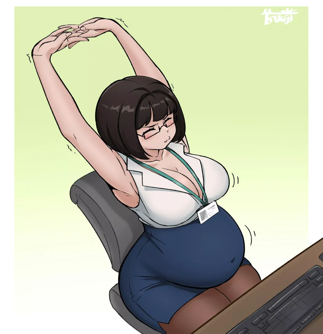 The cute new lady at the office by HeavyLancerthe8th