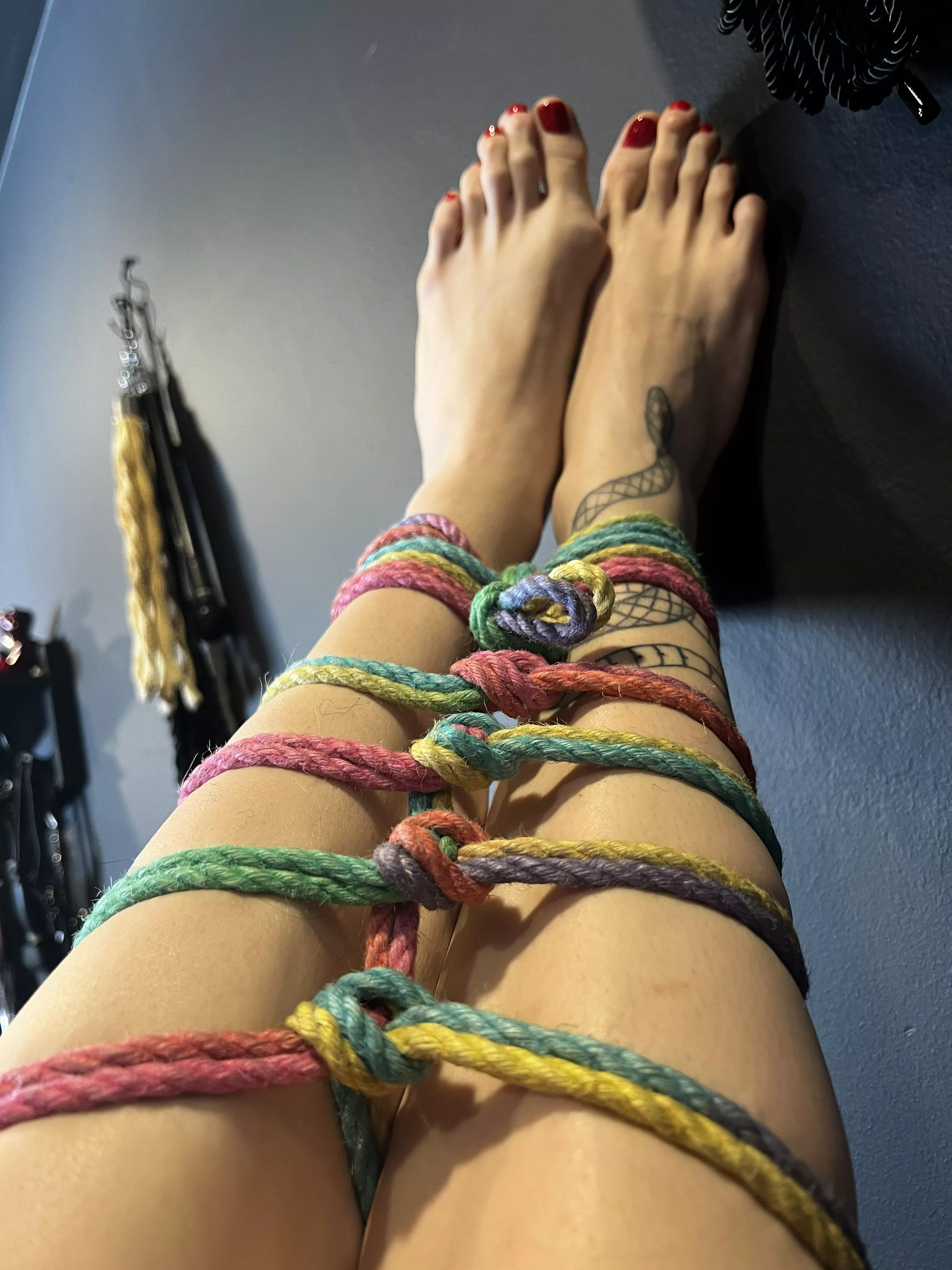 A still image from today’s practice posted by mistressjenniferhex