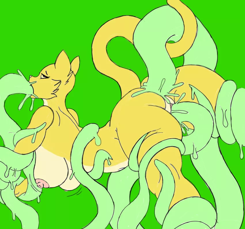 Khajiit Katia Managan [F] slime tentacles, (xxxcaboosexxx) posted by dirtycaboose98