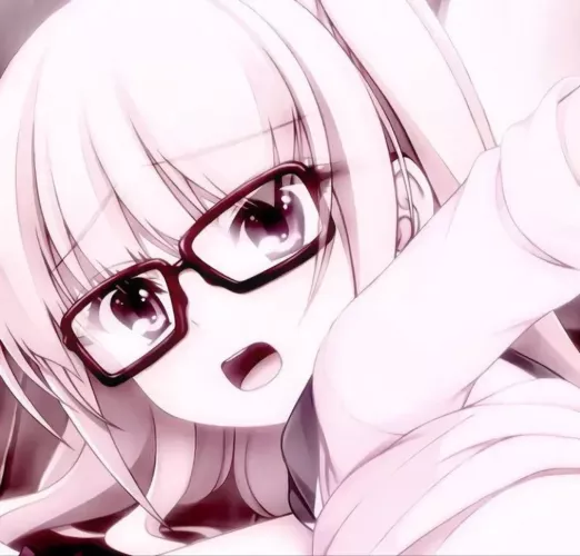 LF Color Source: glasses, open mouth clothes lift, long hair, looking at viewer, eyebrows, school uniform, 1girl, face, close-up, portrait, looking back, arms behind back, shirt lift, long sleeves, upper teeth only by playerrrr54