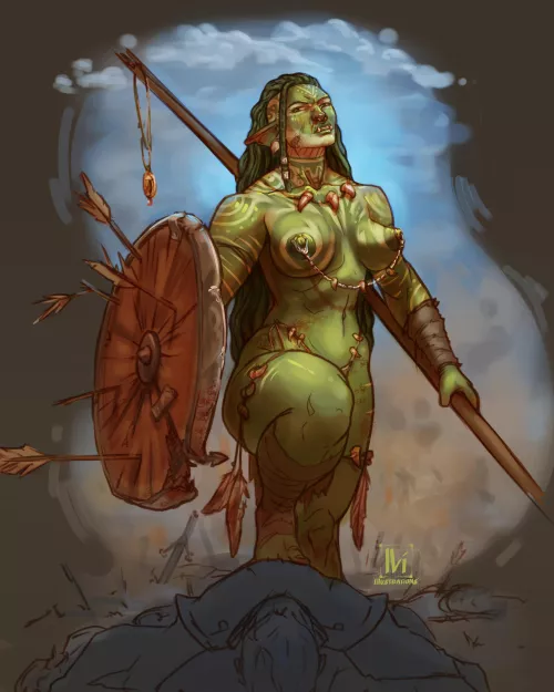 OC Lady orc by me / All mighty in any field ! by Iviillustrations