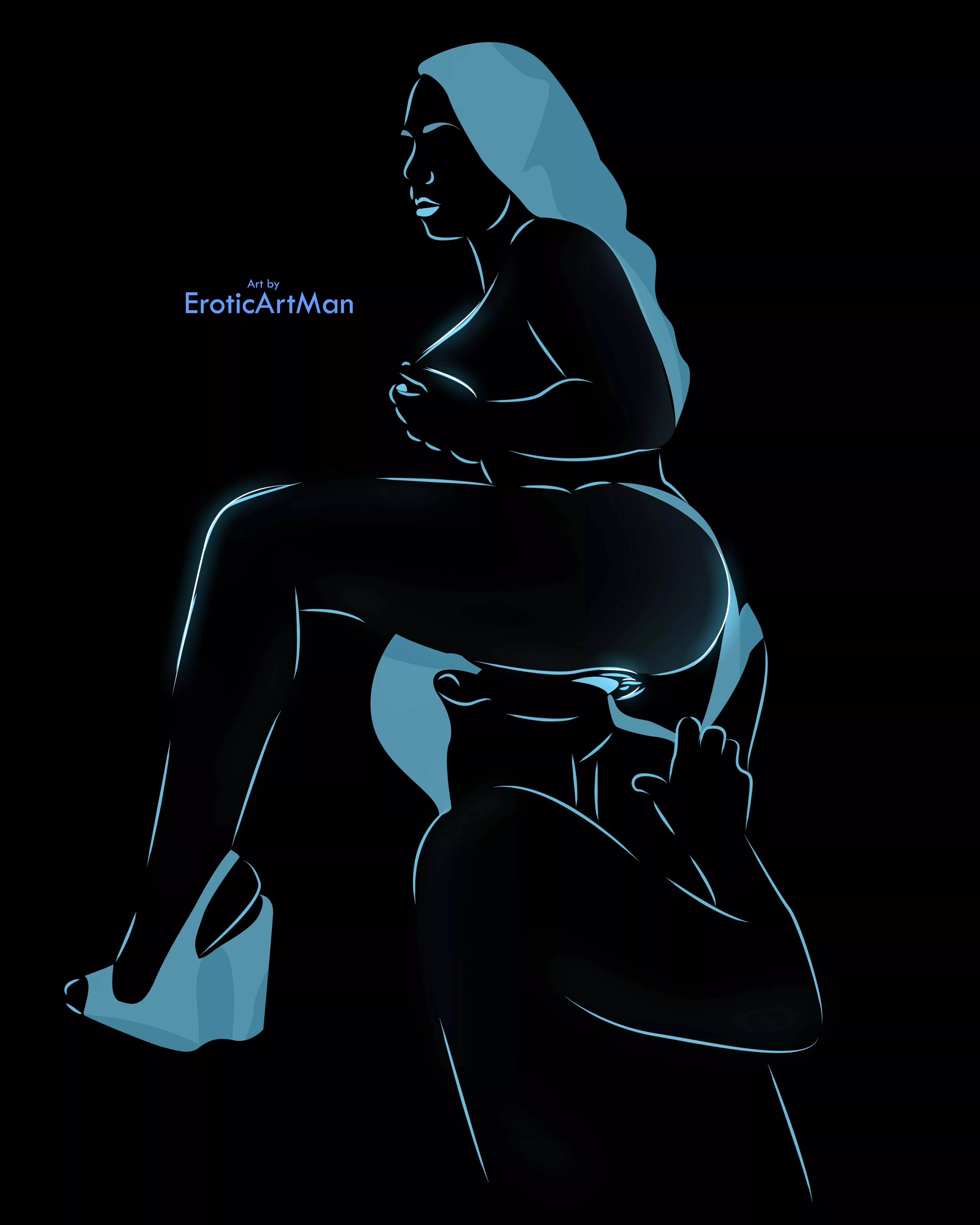 Redditor sent me a pic of him licking her wife's pussy posted by eroticartman