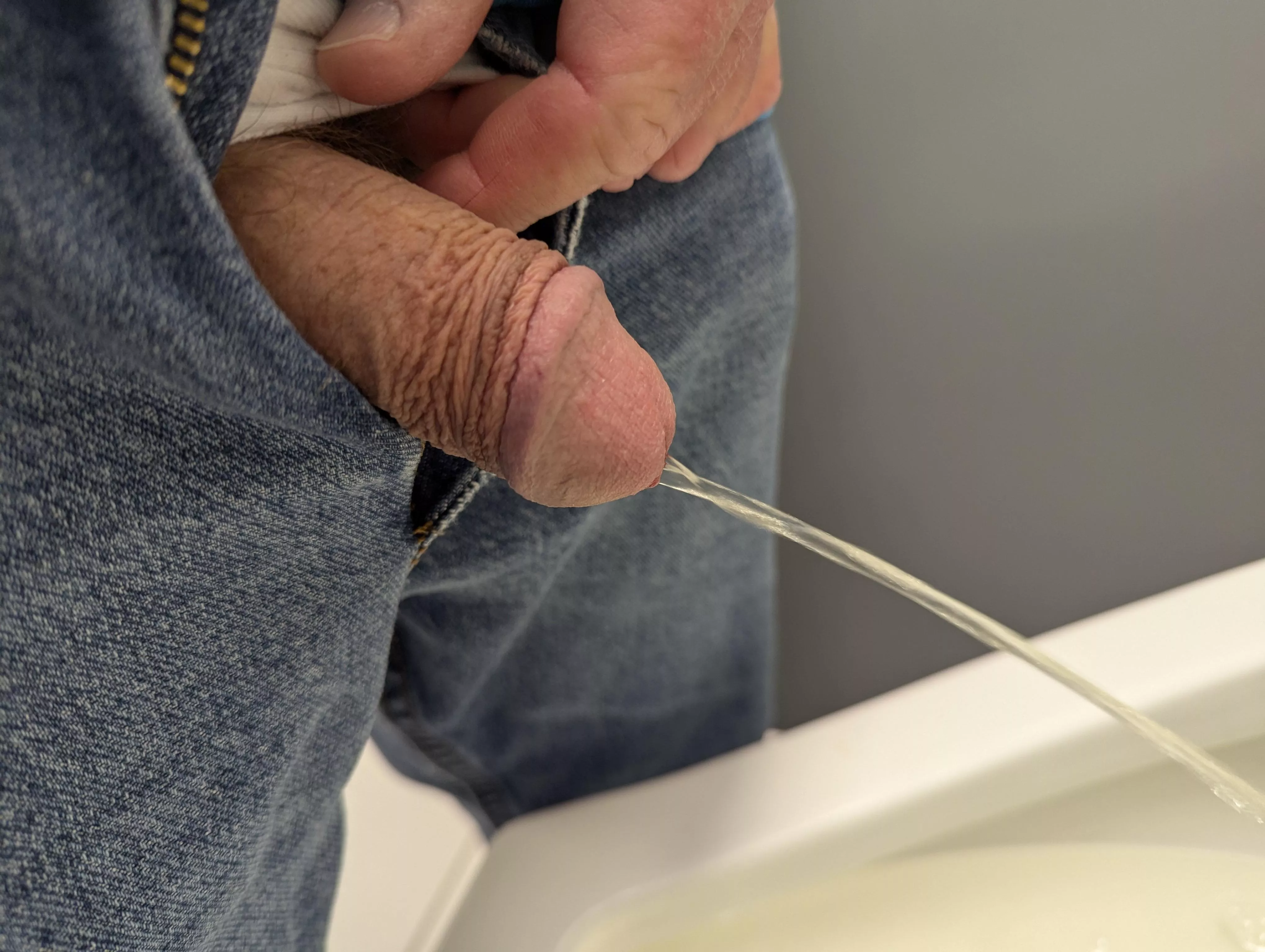 A guy watched me take the pic from the next urinal  posted by ShortWithBigFeet