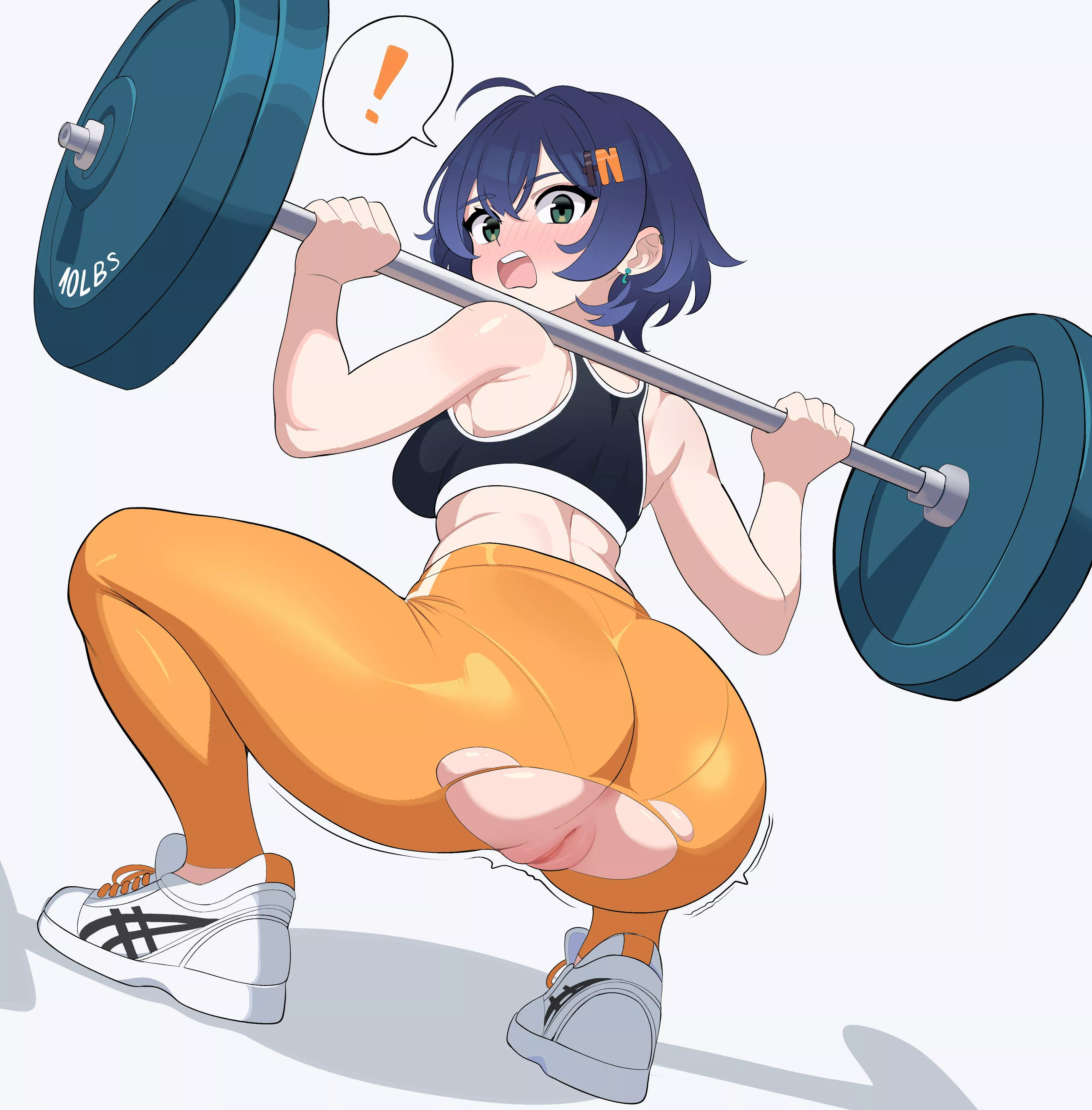 Belle ripping her pants during her workout (Maidcousin) [Zenless Zone Zero] posted by llamanatee