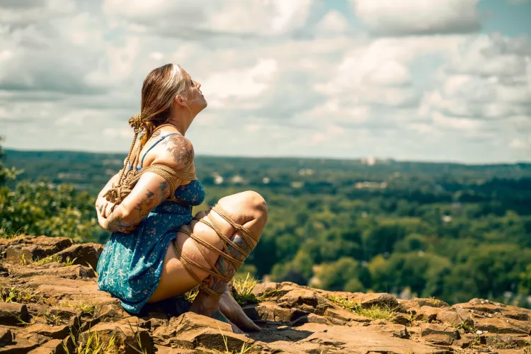 Enjoying the mountain top.  by lostcawzNY