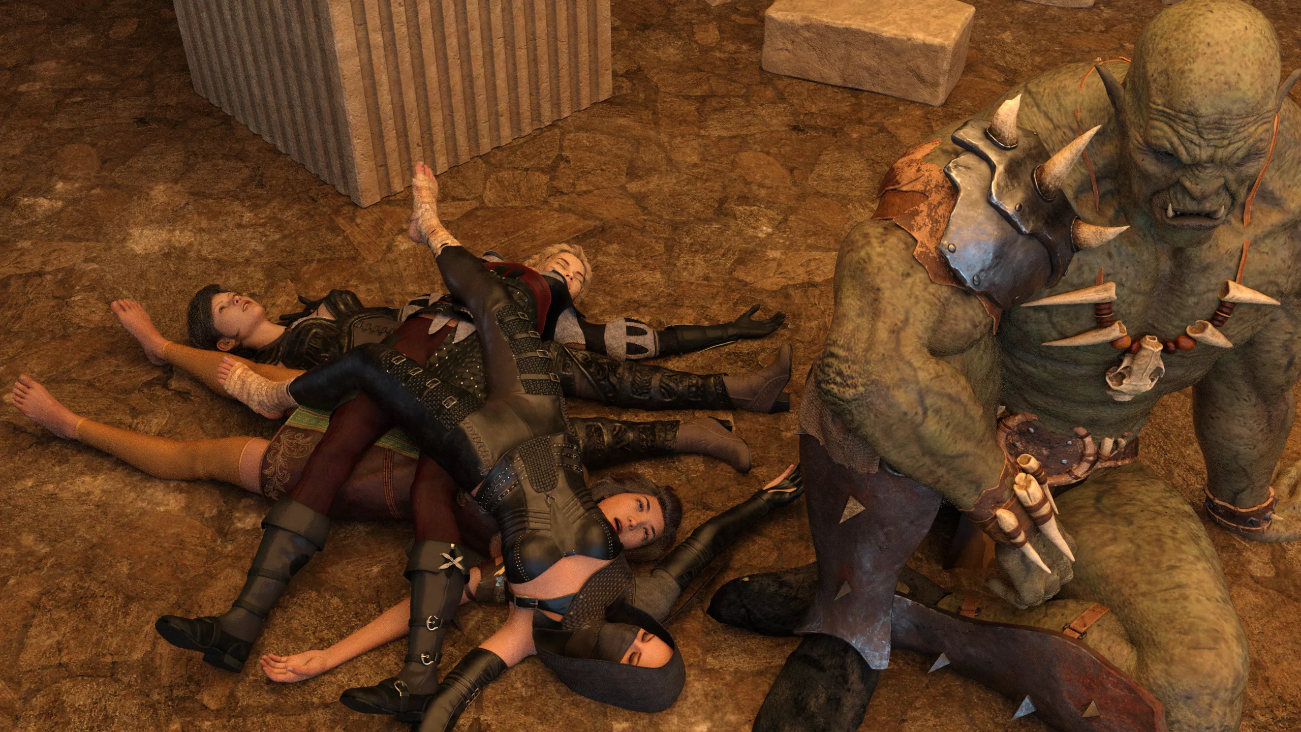 {Image}{Discussion} What do you think he'll do with these defeated adventures? They sure look tasty if you ask me. DM or comment. If you are F, which one are you?  posted by Torvaskone1