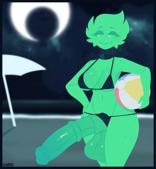 Inka enjoying the beach all to herself (Welwraith) by a_burner_account_lol