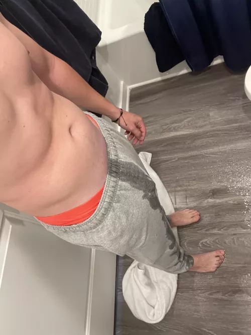 The aftermath of me wetting myself. by youngand2horny