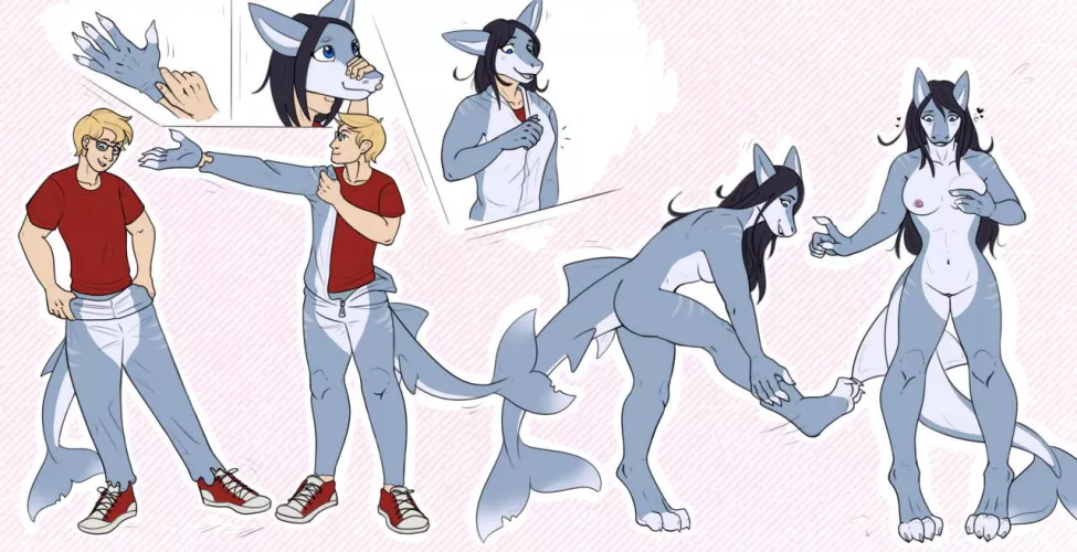 The new suit fits perfectly! [Human M -> Shark F] by _Lovecrafts_Cat