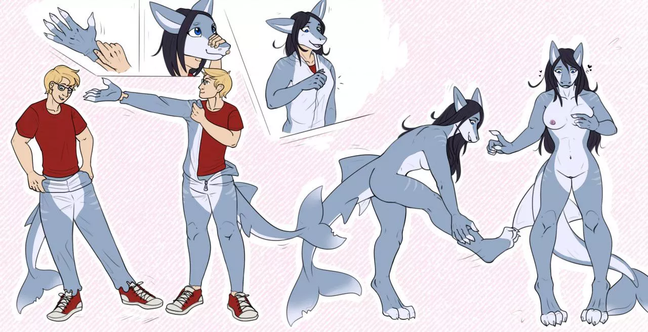 The new suit fits perfectly! [Human M -> Shark F] posted by _Lovecrafts_Cat