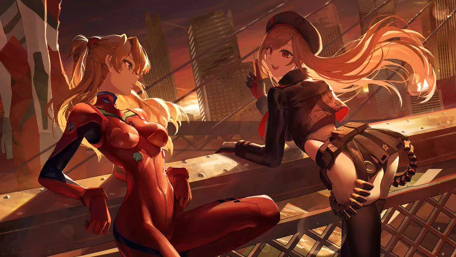 Asuka and Rapi [Nikke x EVA] posted by Ok-Year-6455