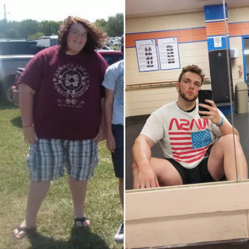 I noticed some other guys posting before and afters heres mine! Before is me about 16 almost 500 pounds. (Im 63). And after is me at 25 about 265! I lost my dad to cancer a couple months after that before picture was taken and it shook me to my core and  by josephine_splash21