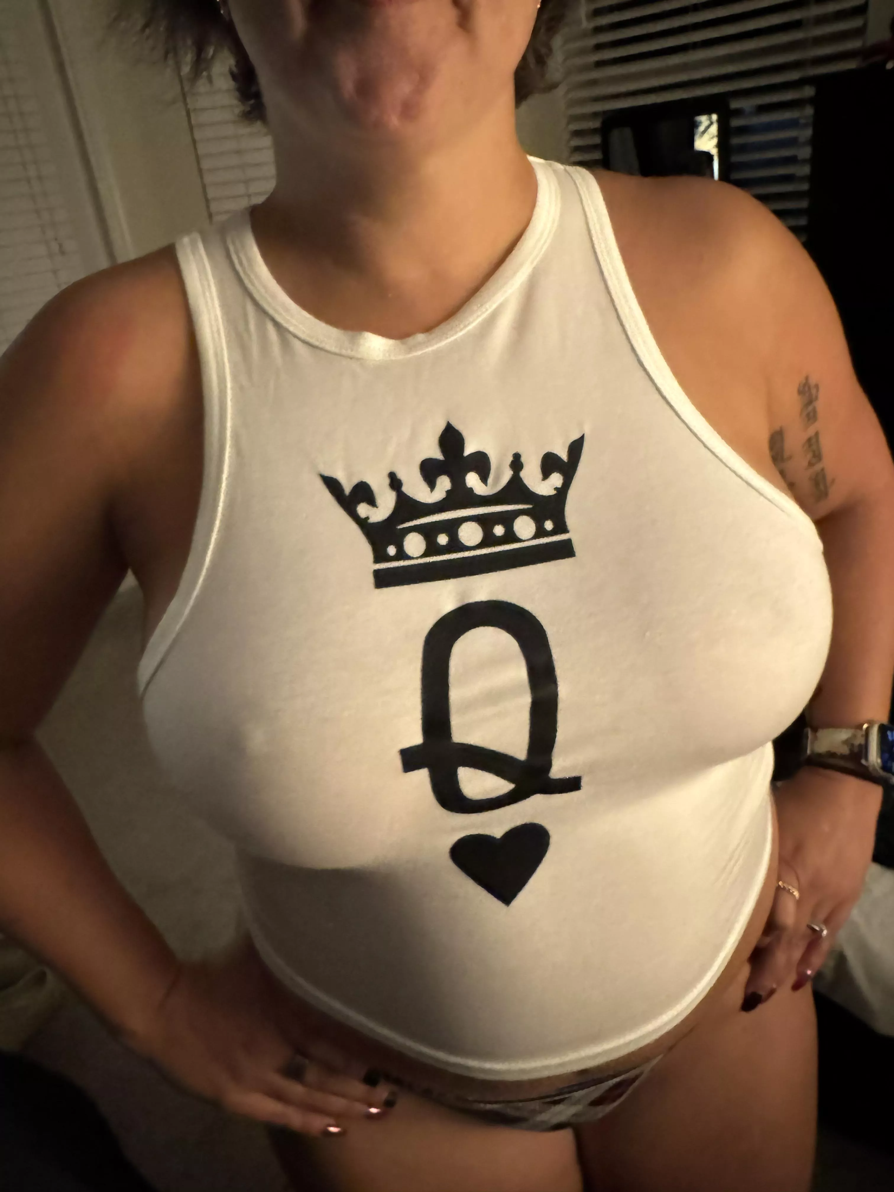 I just think this top looks better without bra lines showing through  posted by JessiBlackQOS