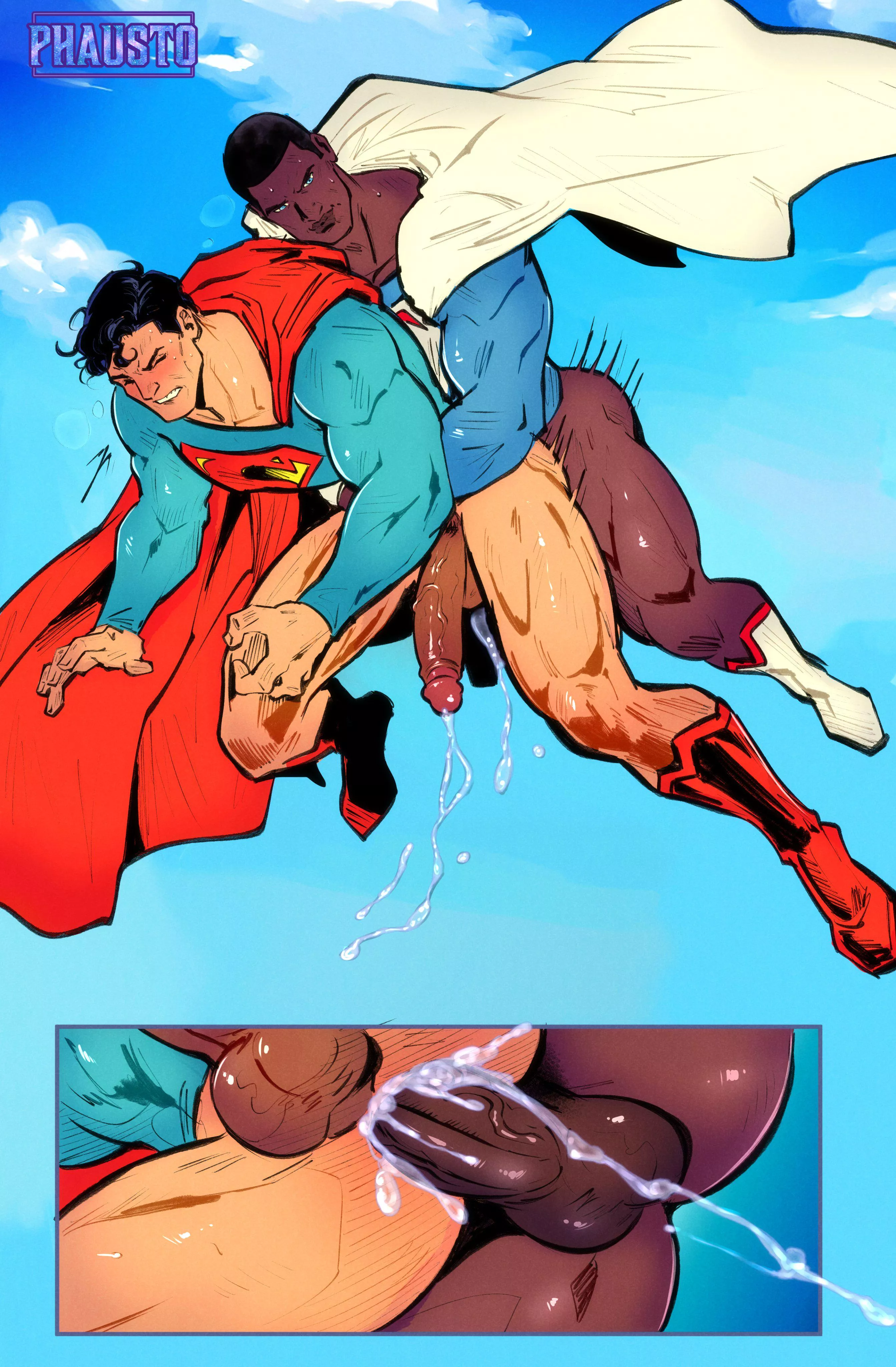 Multiverse Superman meeting (By PhaustoK)  posted by ElektraFrost