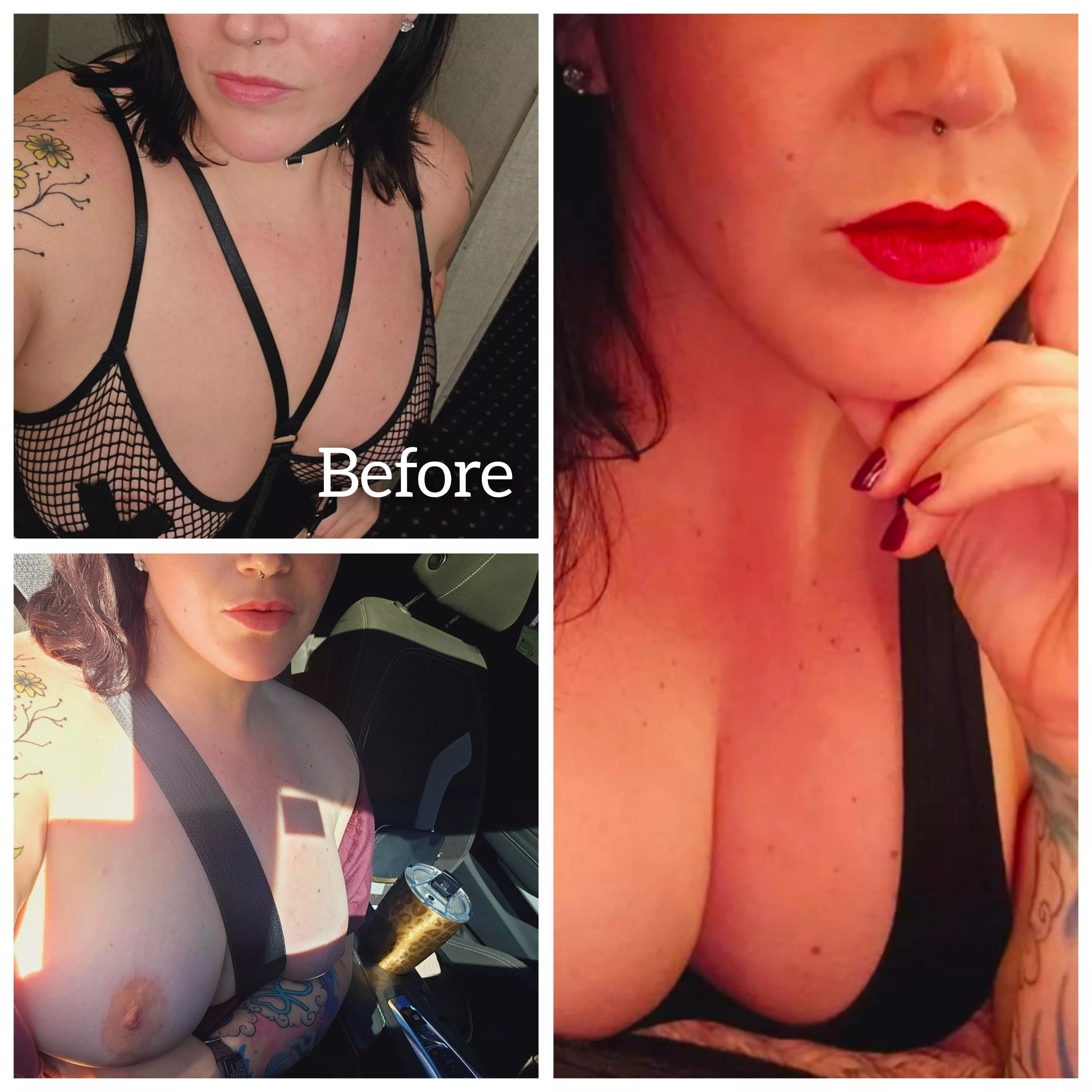 She asked if she should get her lips filled again before her implants in November posted by DatBassTho5