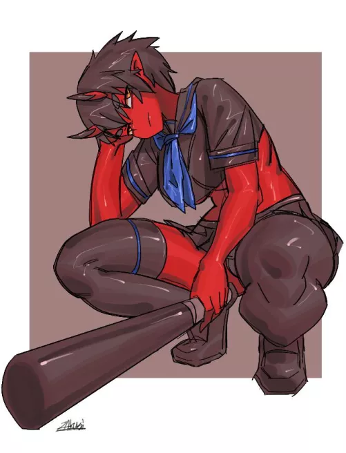 That delinquent oni has noticed you staring  by Capt_Levi831