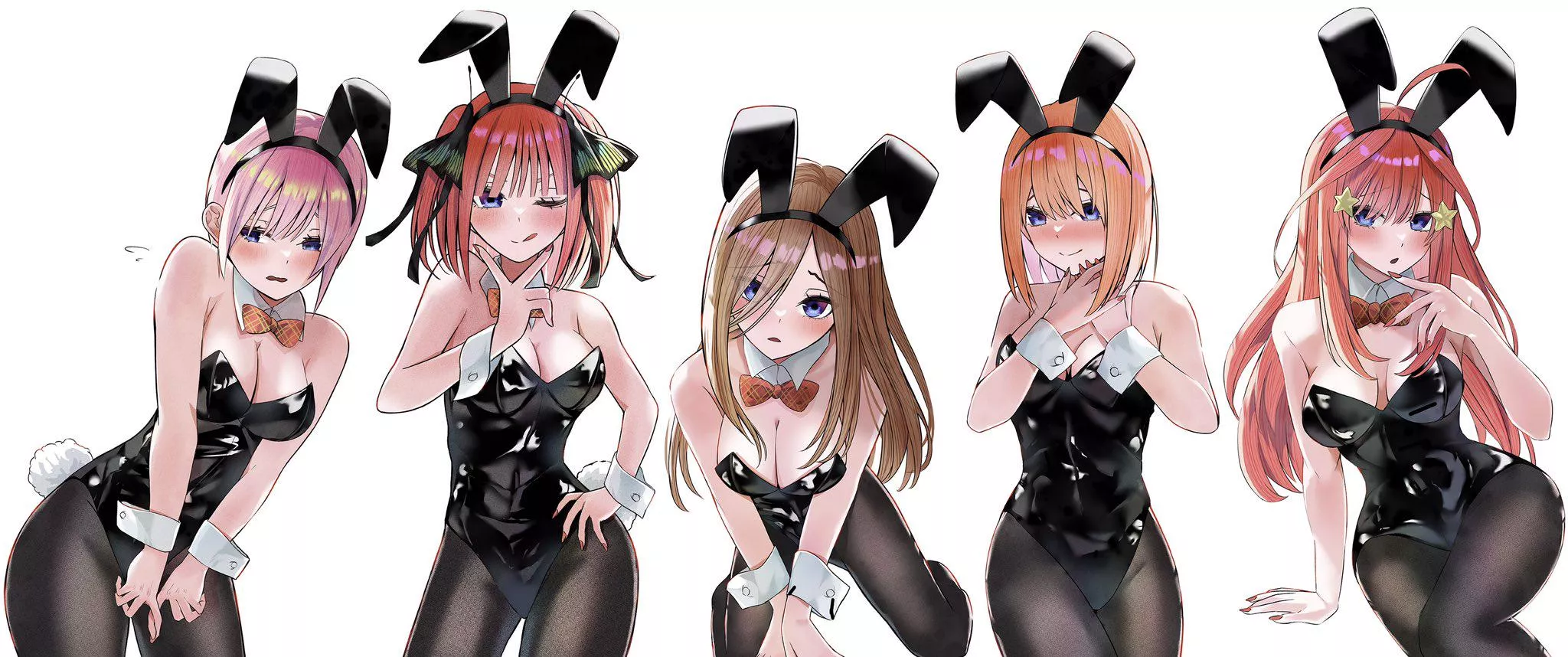 The Sisters Wearing Their Bunny Girl Outfits (Quintessential Quintuplets) posted by Csxc