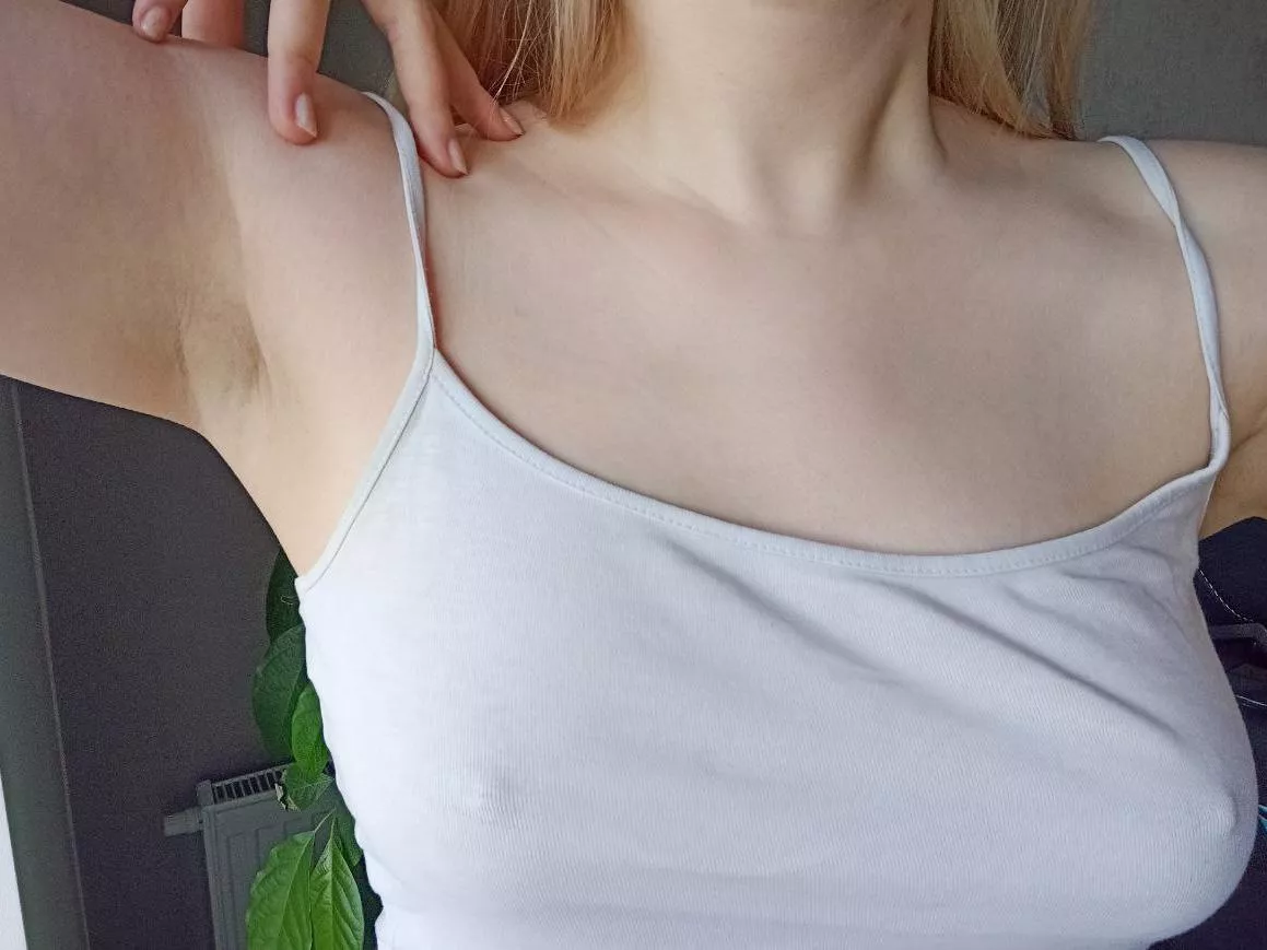 White top looks so good with braless posted by pixiiie_chloe