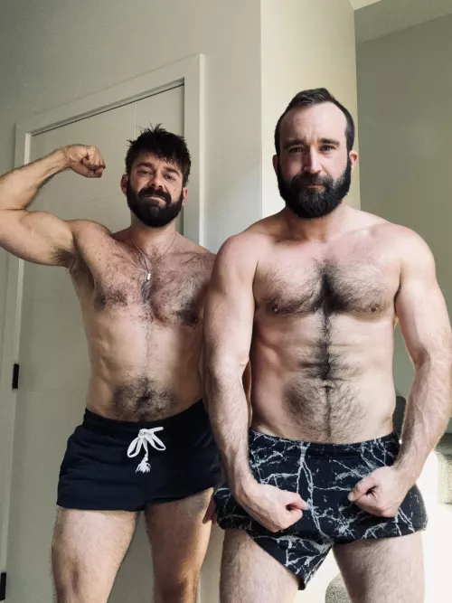 2 hairy chests is twice as nice  by BeardedMuscleMan