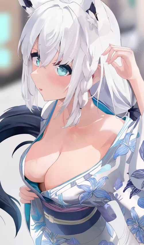 Fox friend in a kimono by marxsander2016