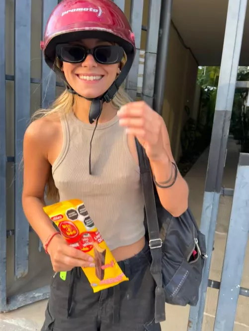 Had to go for a snack and didn't had time to wear a bra by NoMeasurement5015