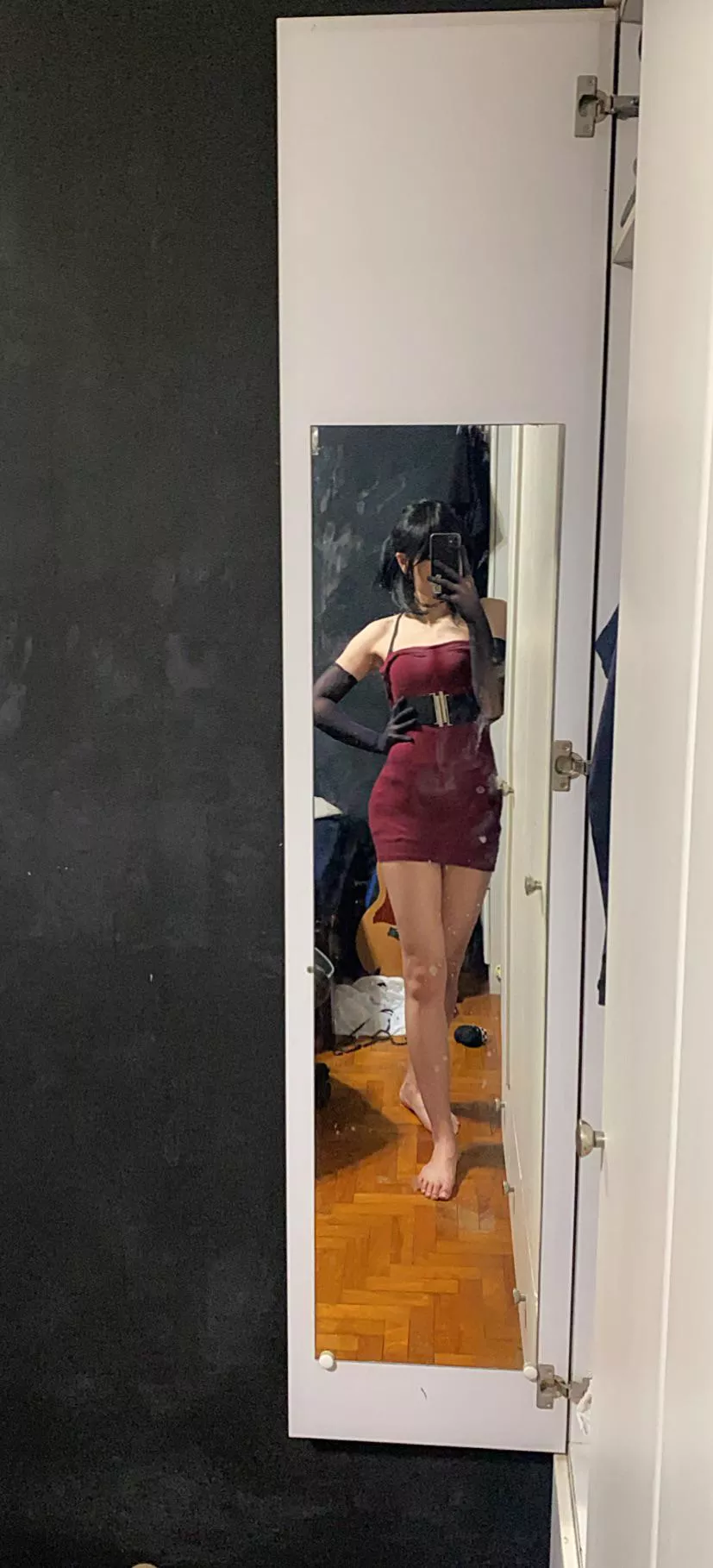 little red dress & gloves posted by xkyuone