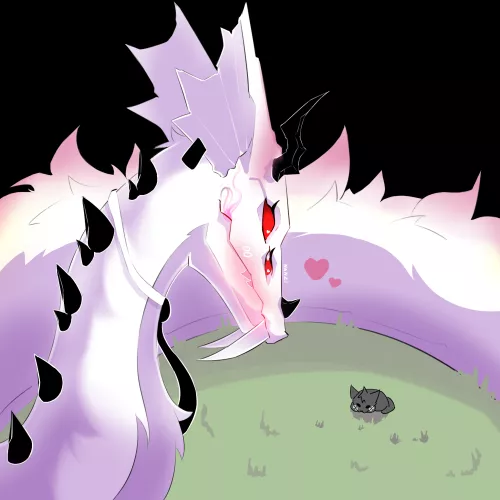 Someone asked me what the exact size of me and my boyfriend was. (I'm the kitten) by renanzices