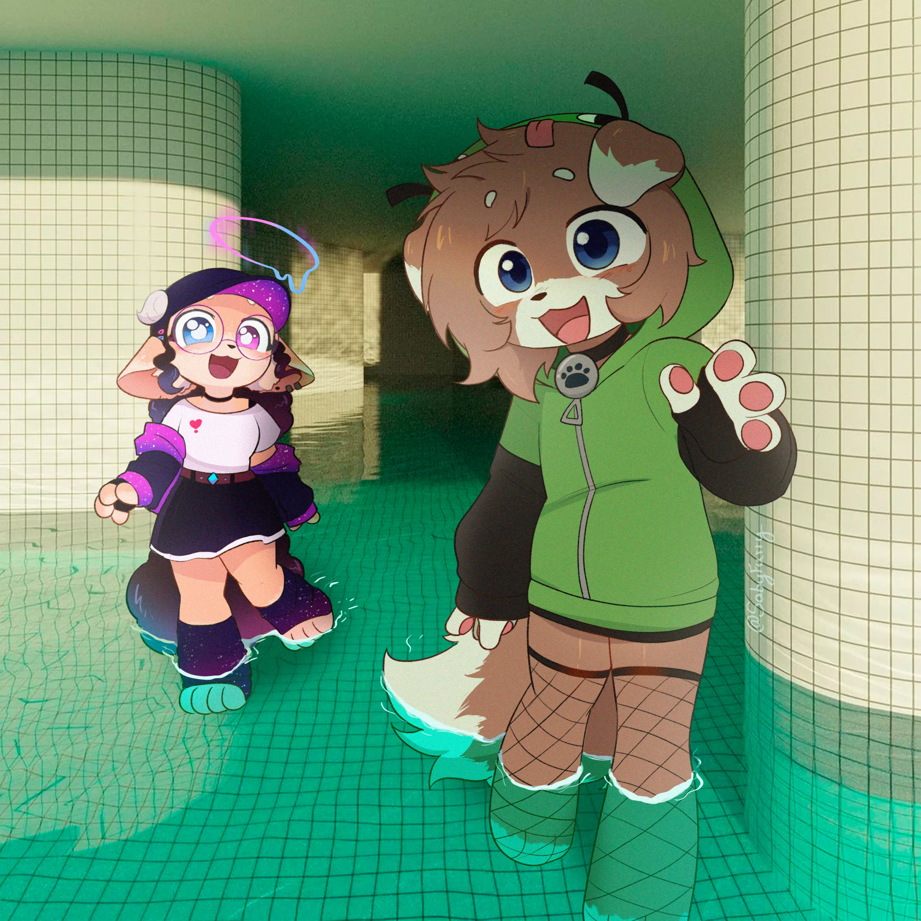 You see us in the backrooms, what do you do? 🤔💜 posted by Saby_Furry