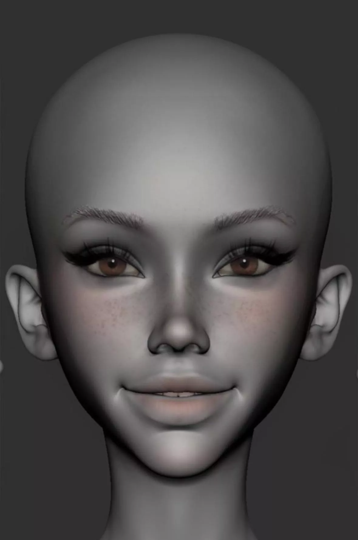 I finished my head design, I find her to my taste and you? posted by Acrobatic_Paper_1102