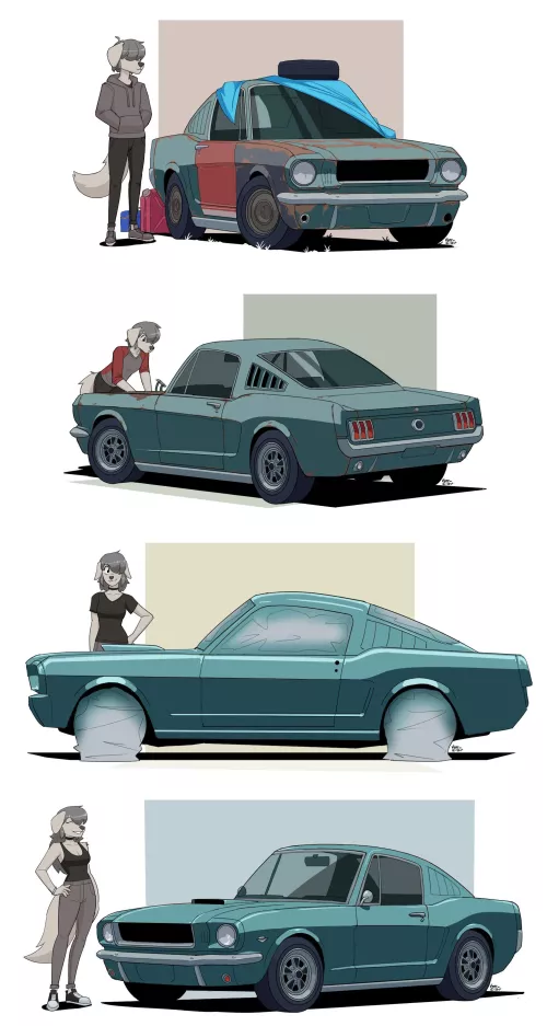 Restoration and transformation (427deer) (furry man -> furry trans women) by MRWTR_take_lik