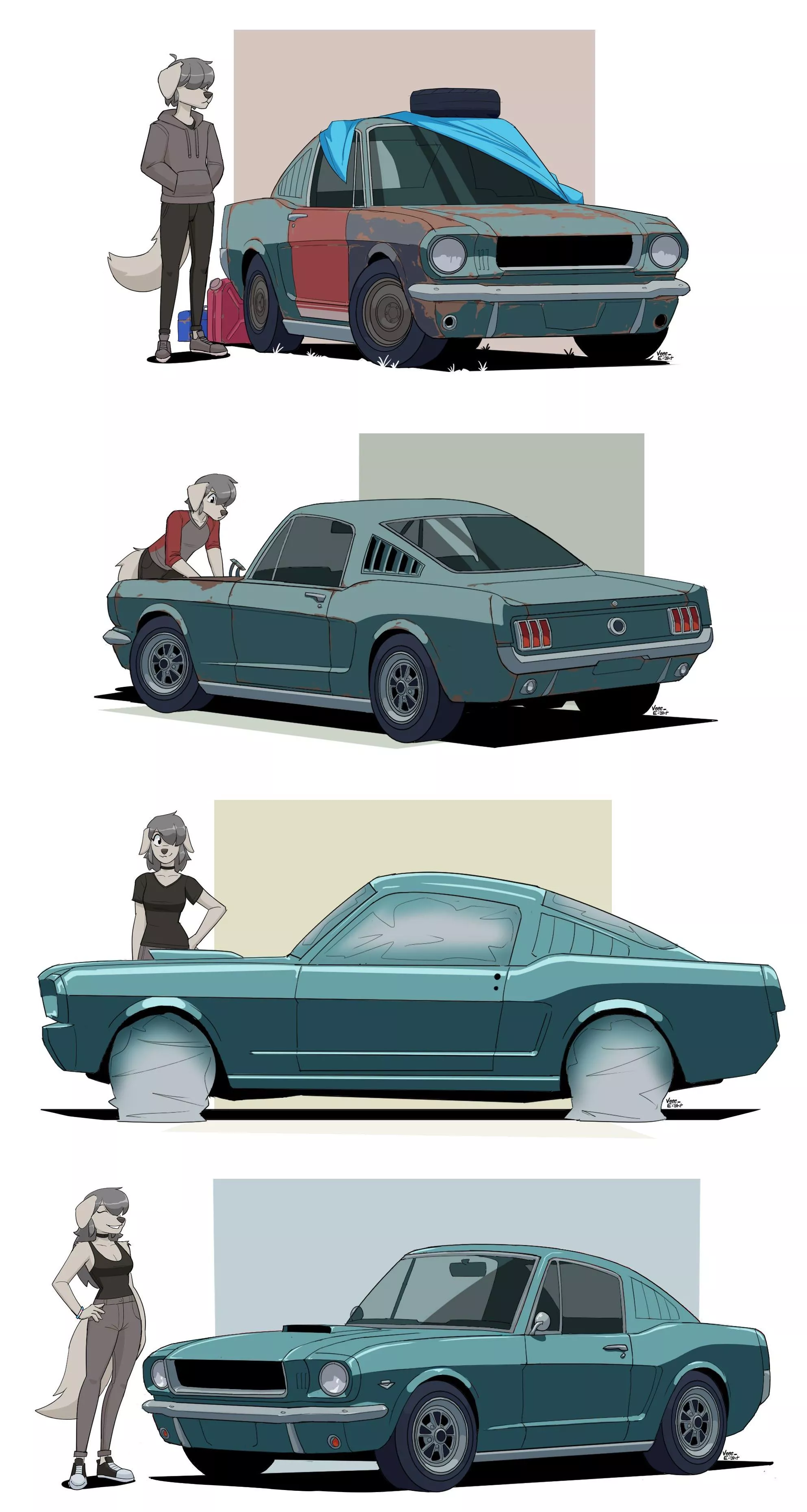 Restoration and transformation (427deer) (furry man -> furry trans women) posted by MRWTR_take_lik