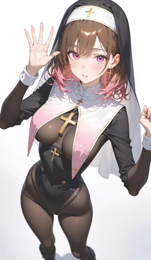 Body Stocking Nun by CheetahSperm18