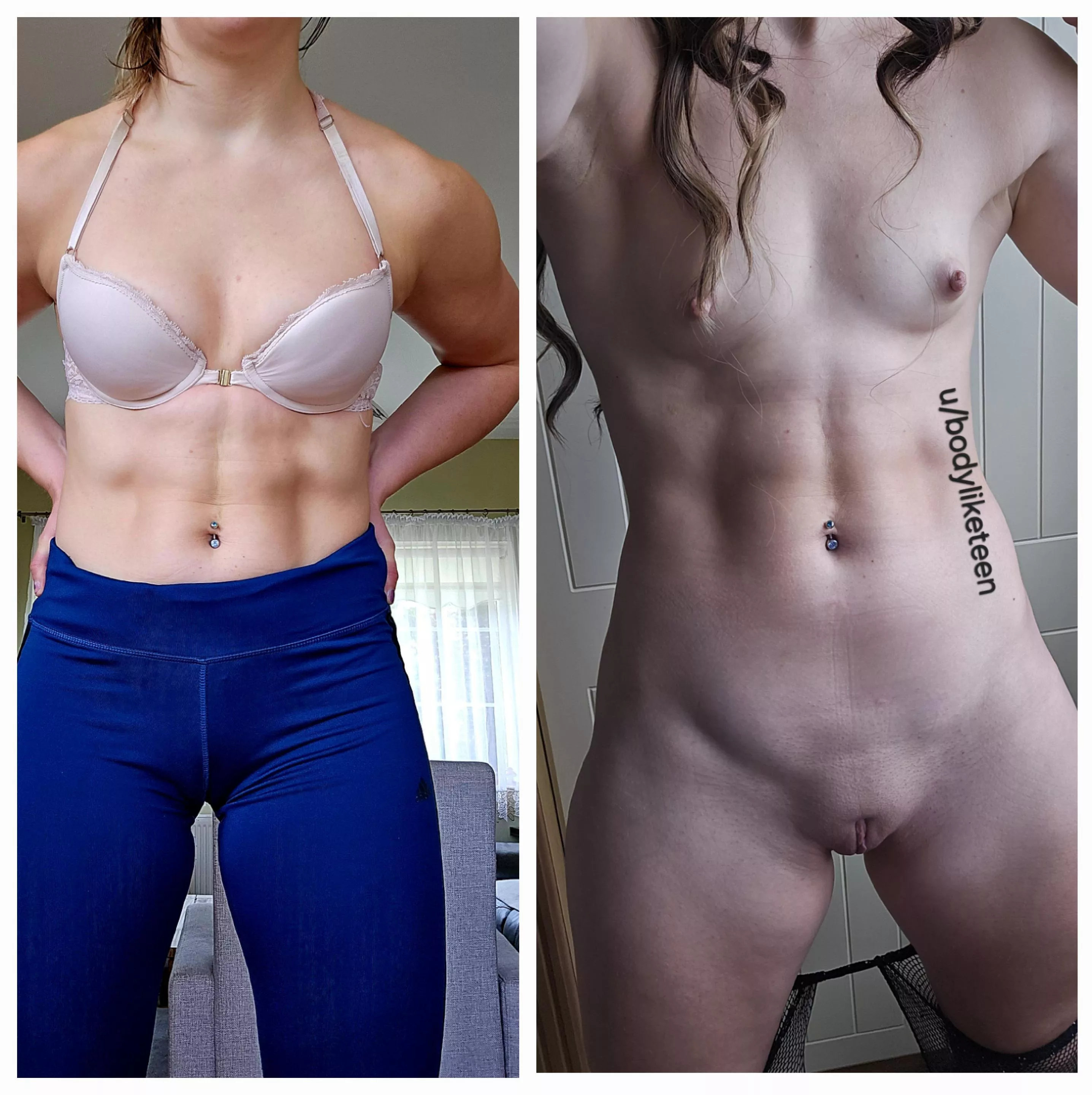 Do I look better in leggins or naked ? :)  posted by bodyliketeen