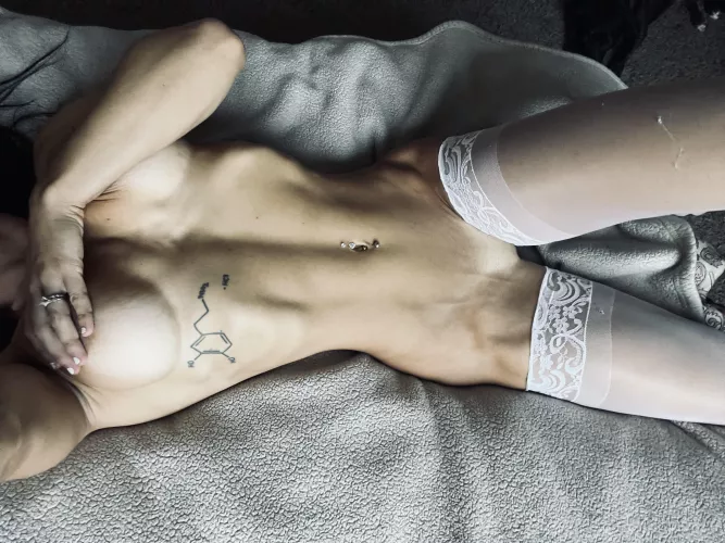 White nylons and nothing else 🤍 by pigtailsandwolfears