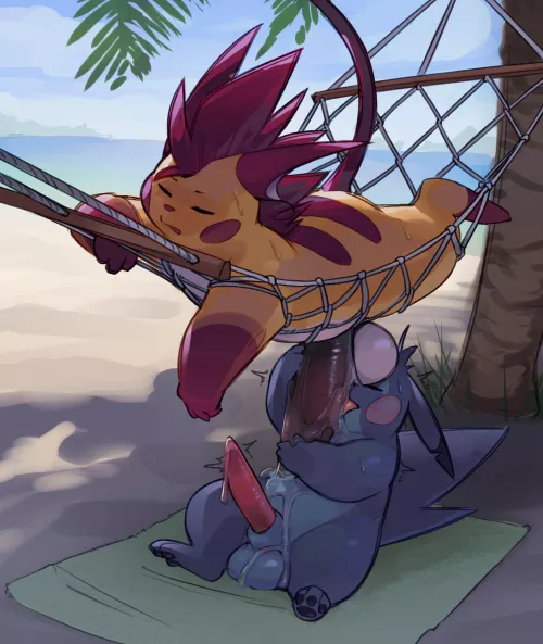 Licking from below (RoyArashi) by Organic_Letterhead61