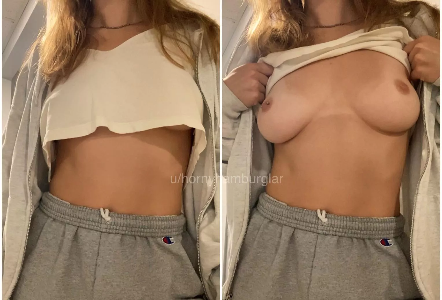 No bra for me ;) posted by hornyhamburglar