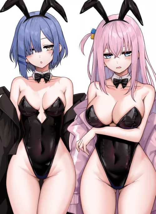 Ryo And Bocchi As Two Sexy Bunny Girls (Bocchi The Rock) by Csxc