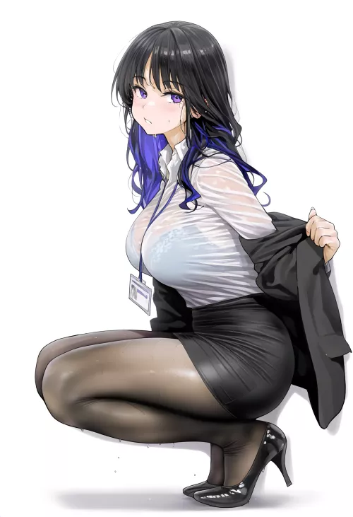 Sweaty Office Lady  by CheetahSperm18