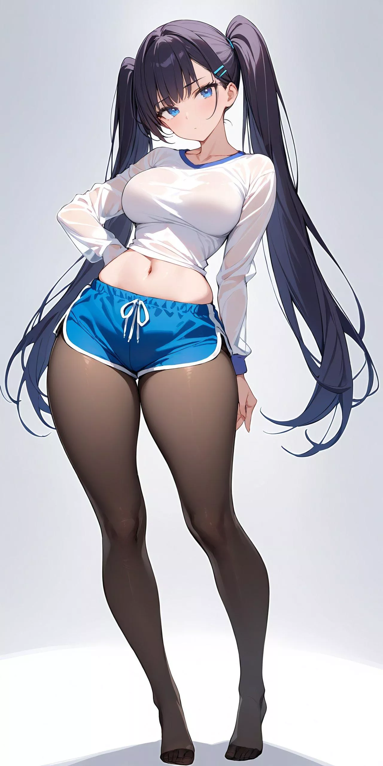 Blue Tights & Blue Shorts posted by CheetahSperm18