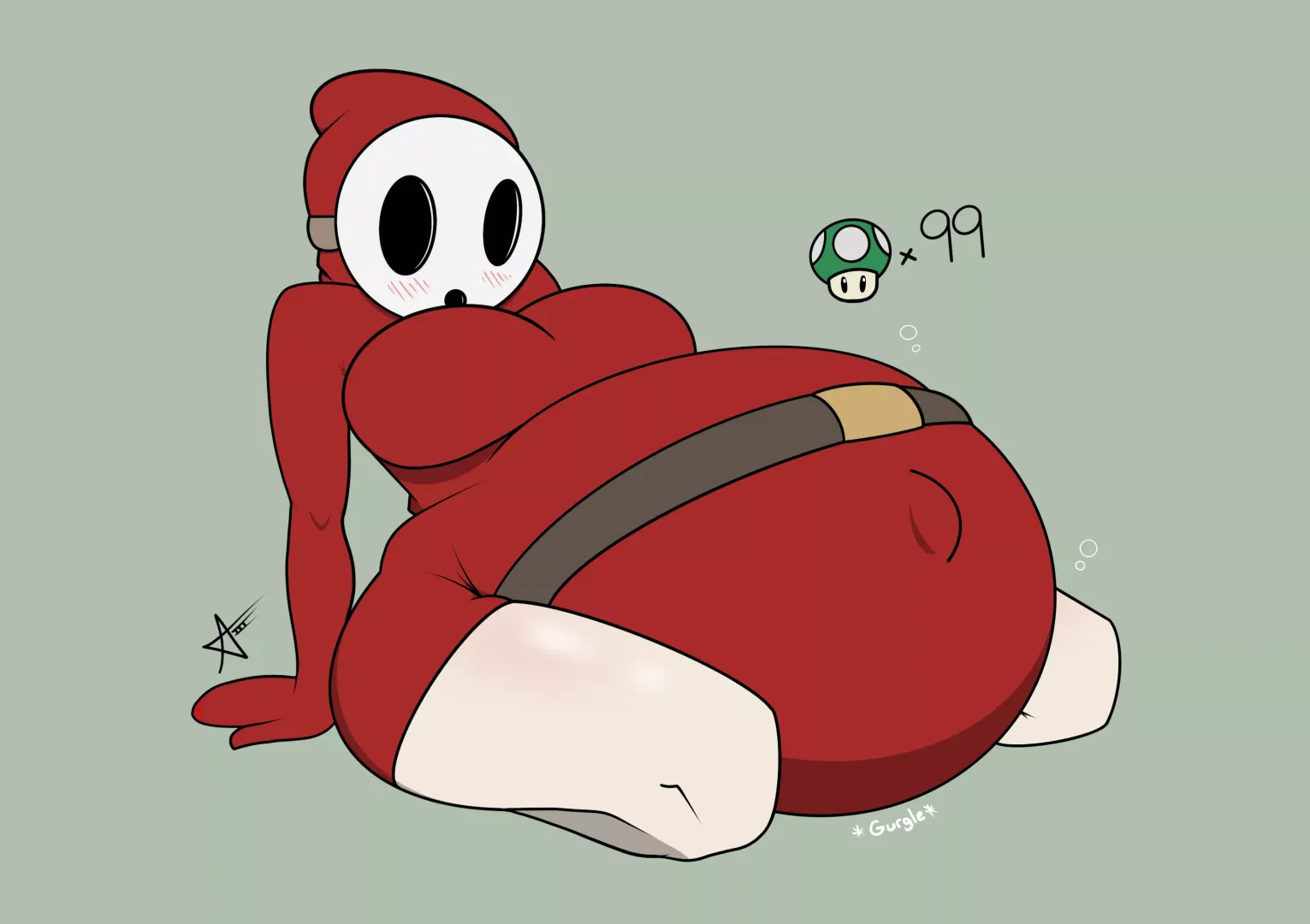 ShyGal collected a few too many one ups! (NyllStar) by NyllStar