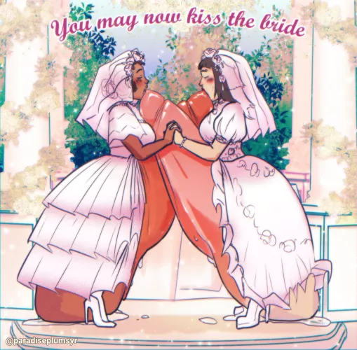 you may now kiss the bride (hyperclit pinup) by paradiseplum by paradiseplumsyrup