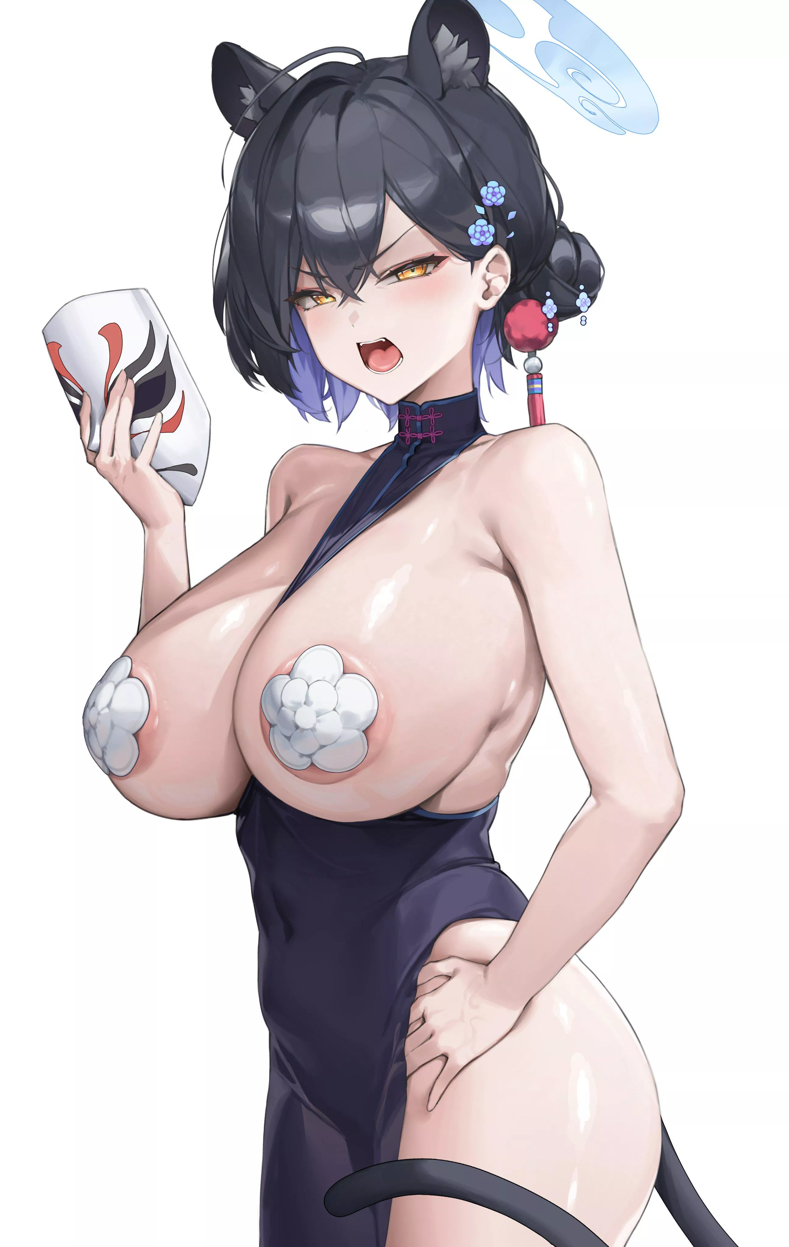 Angry Kaguya with Pasties (SAMart) [Blue Archive] posted by llamanatee