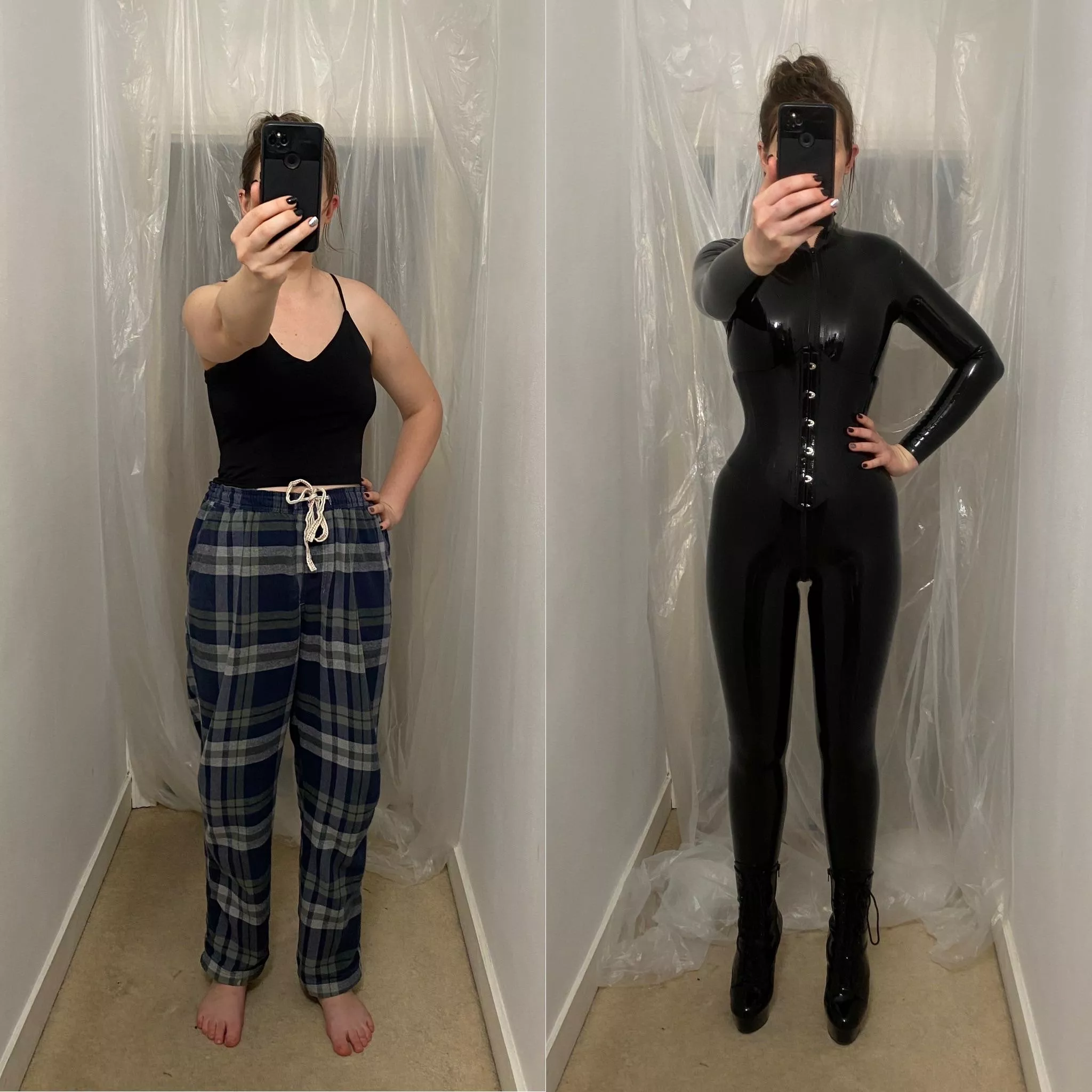 Before and after latex posted by Blueeyed_witch