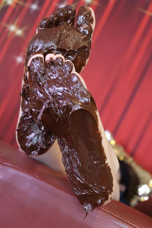 Both feet in chocolate by CraziC-C